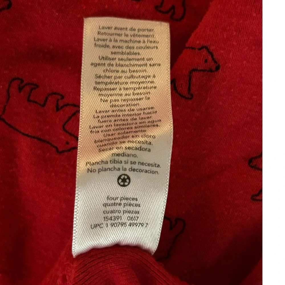 Carters Baby Boy Red Black Bear Long Sleeve Bodysuit 24 Months 126H029 1464